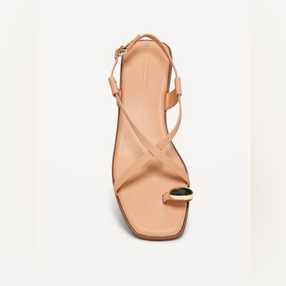 Old Navy Faux Leather Strappy Toe Ring Sandals